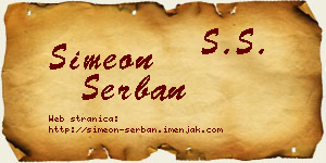 Simeon Šerban vizit kartica